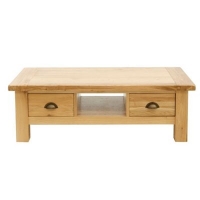 Debenhams  Willis & Gambier - Oak Normandy coffee table with 2 drawer