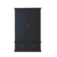 Debenhams  Corndell - Black Oxford double wardrobe with drawers