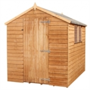 Homebase  Mercia 8 x 6ft Light Brown Overlap Apex Wooden Shed (Single 