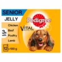 Asda Pedigree Senior Dog Pouches Mixed Varieties in Jelly