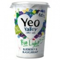 Asda Yeo Valley 0% Fat Organic Bio Light Blueberry & Blackcurrant Greek Styl