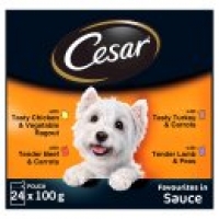 Asda Cesar Deliciously Fresh Dog Pouches Favourites in Sauce