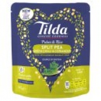 Asda Tilda Pulses & Rice Split Pea Green Chilli & Coriander with Wholeg