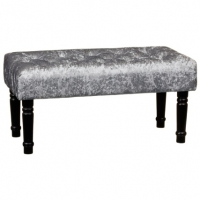 BMStores  Luxe Velvet Cushion Footstool