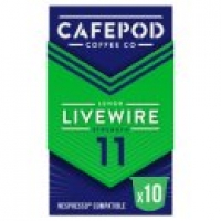 Asda Cafepod Nespresso Compatible 10 Livewire Capsules