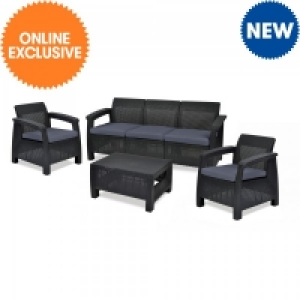 Keter Corfu Rattan Effect Sofa Set 5 Seater £298.80