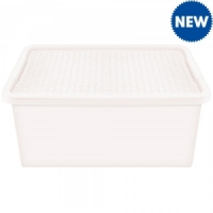 45 Litre Rattan Storage Box & Lid Cream
