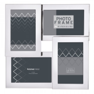 Innova Multi Photo Frame Silver 6x4 Inch