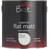 Wilko  Wilko Best Aylesbury Duck Egg Flat Matt Emulsion Paint 2.5L