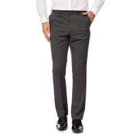 Debenhams  The Collection - Dark grey textured tailored fit trousers