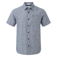 Debenhams  Tog 24 - Grey Clifton short sleeve linen shirt