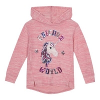 Debenhams  bluezoo - Girls pink sequinned unicorn hoodie