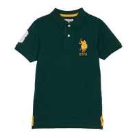 Debenhams  U.S. Polo Assn. - Kids green cotton polo shirt