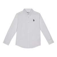 Debenhams  U.S. Polo Assn. - Boys white long sleeve Oxford shirt