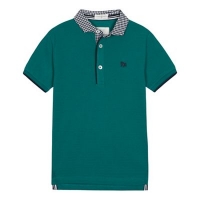 Debenhams  J by Jasper Conran - Boys green gingham collar polo shirt