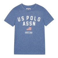 Debenhams  U.S. Polo Assn. - Boys blue logo print t-shirt