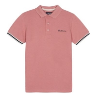 Debenhams  Ben Sherman - Kids pink tipped polo shirt
