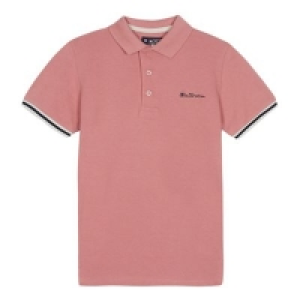 Debenhams  Ben Sherman - Kids pink tipped polo shirt