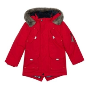 Baker by Ted Baker - Boys red showerproof parka jacket
