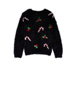 Debenhams  Outfit Kids - Girls black eyelash knit jumper