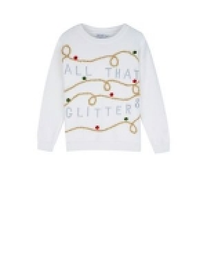 Outfit Kids - Girls white Christmas jumper