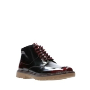 Clarks - Boys red leather Asher Street lace-up boots