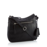 Debenhams  The Collection - Black leather tassel cross body bag