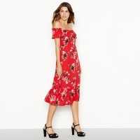 Debenhams  YAS - Red floral print Yasroma midi summer dress