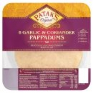 The Original 8 Garlic & Coriander Pappadums £1.66