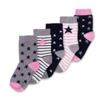 Aldi  Childrens 5 Pack Stars Socks