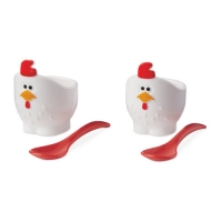 Aldi  Crofton Rooster Egg Cup & Spoon Set