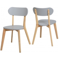 Wilko  Julian Set of 2 Grey Stacking Dining Chairs