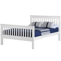 Wilko  Ville White High End Double Bed Frame