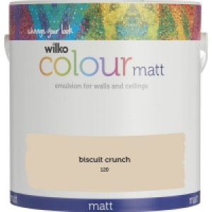 Wilko Biscuit Crunch Matt Emulsion Paint 2.5L &pound;10.00
