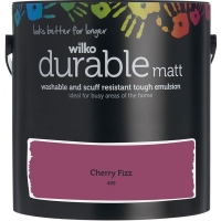 Wilko  Wilko Durable Cherry Fizz Matt Emulsion Paint 2.5L