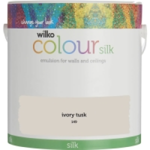 Wilko Ivory Tusk Silk Emulsion Paint 2.5L £10.00