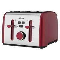 QDStores  Breville Colour Notes 4 Slice Toaster - Red