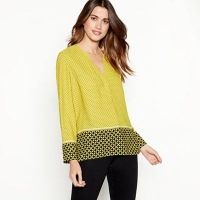 Debenhams  The Collection - Yellow geometric print utility blouse