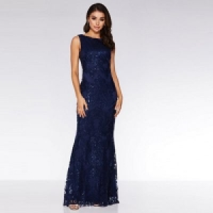 Quiz - Navy Sequin Sleeveless Maxi Dress £84.99