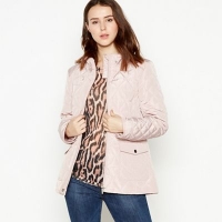 Debenhams  Principles Petite - Pale Pink Quilted Padded Petite Jacket