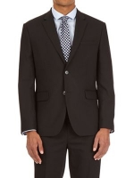 Debenhams  Burton - Black tailored fit with stretch suit jacket