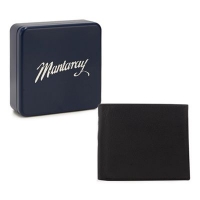 Debenhams  Mantaray - Black leather billfold wallet in a gift box