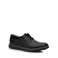 Debenhams  Clarks - Black leather Un Geo lace up shoes
