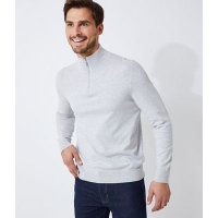 Debenhams  Burton - Grey half zip jumper