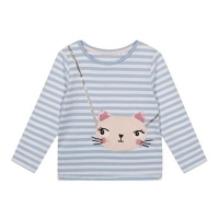 Debenhams  bluezoo - Girls cat bag embellished long sleeve t-shirt