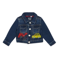 Debenhams  bluezoo - Babies navy truck applique denim jacket