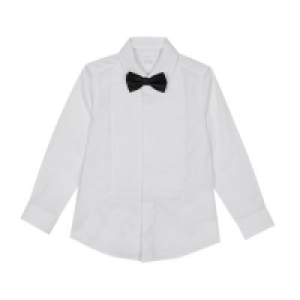 Occasions - Boys White Tuxedo Shirt with Bow Tie £13.60