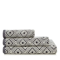 Debenhams  J by Jasper Conran - Dark grey geometric print towel