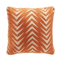 Debenhams  Home Collection - Orange woven pattern cotton cushion