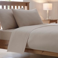 Debenhams  Home Collection - Beige 180 thread count brushed cotton flan